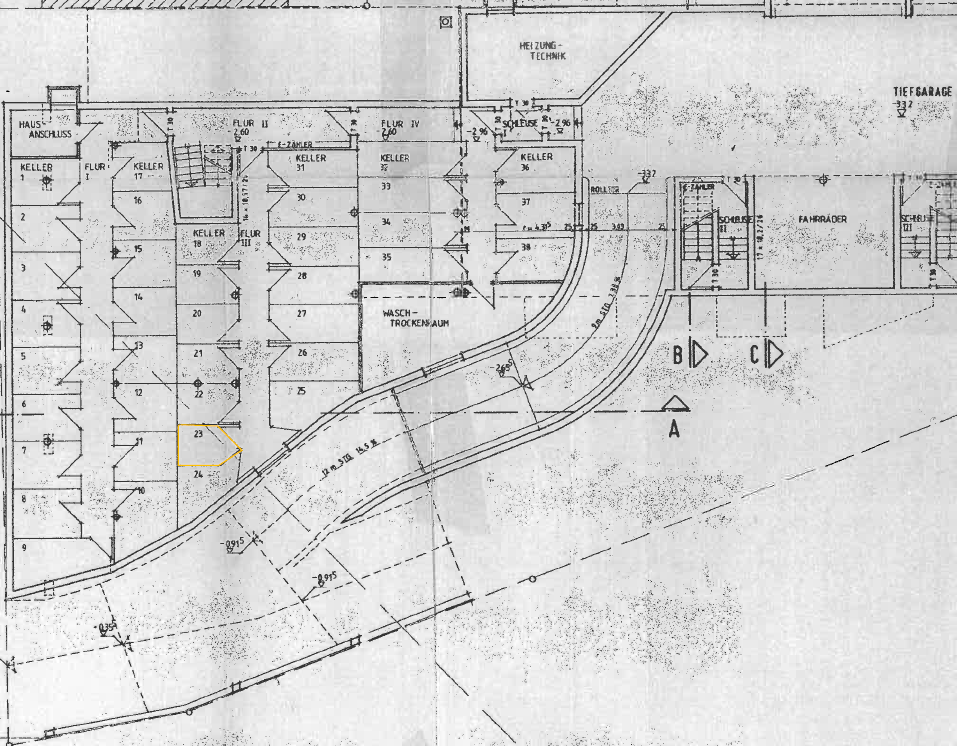 Grundriss Keller Nr. 23
